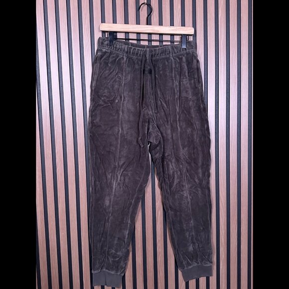 Essentials Fear of God Pants Medium Womens Brown Velvet Fleece Jogger Sweatpants - Picture 1 of 9
